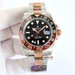 Clean Factory ROLEX 2836/3186/3285 Movement 904L Steel GMT Black Watch